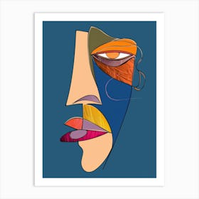 Abstract Face 15 Art Print