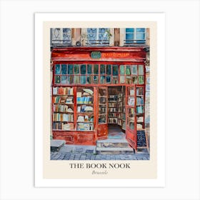 Brussels Book Nook Bookshop 4 Poster Art Print