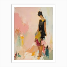 Woman In A Dress Style Abstract Art Print