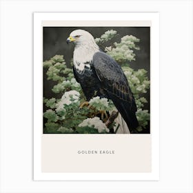 Ohara Koson Inspired Bird Painting Golden Eagle 1 Poster Art Print