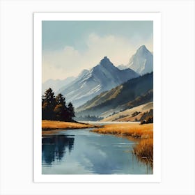 Mountain Landscape Painting 5 Art Print