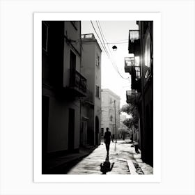 Athens, Greece, Mediterranean Black And White Photography Analogue 3 Art Print