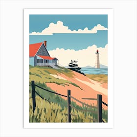 Outer Banks North Carolina, Usa, Graphic Illustration 1 Art Print