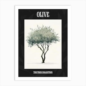 Olive Tree Pixel Illustration 2 Poster Art Print