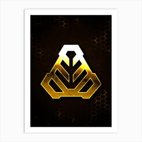 Gold Rocket League 2 Art Print