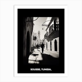Poster Of Sousse, Tunisia,, Mediterranean Black And White Photography Analogue 4 Art Print