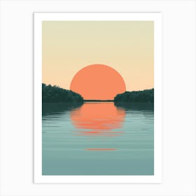 Sunset Over Water 6 Art Print