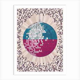 Disco Ball Vector 6 Art Print