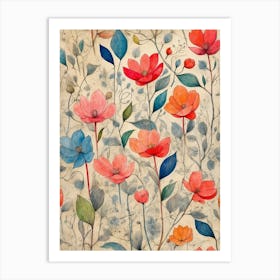 Watercolor Flowers Art Print