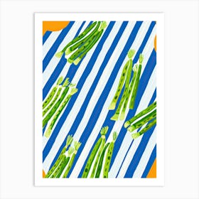 Asparagus Summer Illustration 4 Art Print
