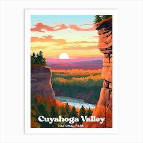 Cuyahoga Valley Ohio USA Hiking Travel Art Illustration Art Print