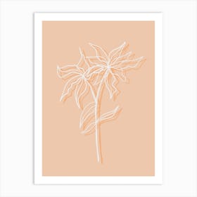 Peach Flower Shade Art Print