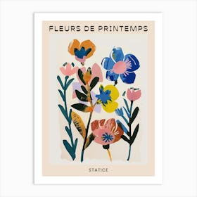 Spring Floral French Poster  Statice 1 Art Print