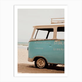 Beach Camper Van Art Print