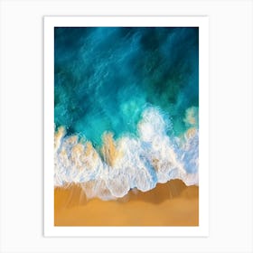 Aerial View Of A Beach 90 Art Print