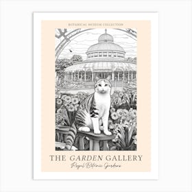 The Garden Gallery, Royal Botanic Gardens Melbourne Australia, Cats Line Art 1 Art Print