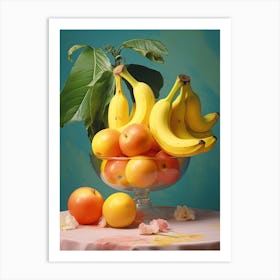 Bananas In A Bowl Vintage Advertisment Style 2 Art Print