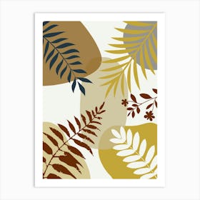 Abstract Fern Leaves 2 Art Print