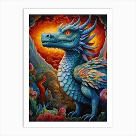 Blue Dragon 5 Art Print