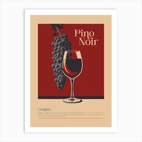 Pino Noir Wine Art Print