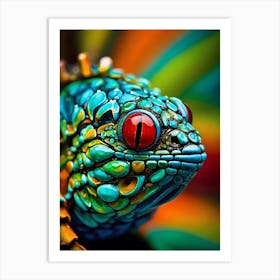 Colorful Lizard Art Print