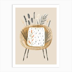 Wicker Chair Art Print