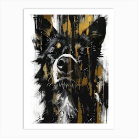 Gold And Black Dog Art Print