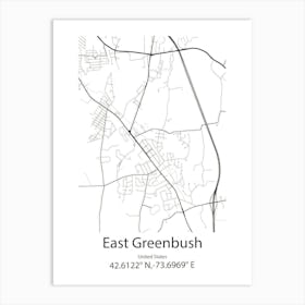 East Greenbush,United States Minimalist Map Art Print