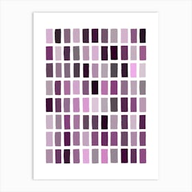 Purple Shades Rectangles Geometric Abstract Art Print