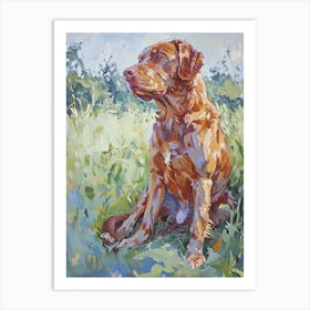 Chesapeake Bay Retriever Acrylic Painting 2 Art Print