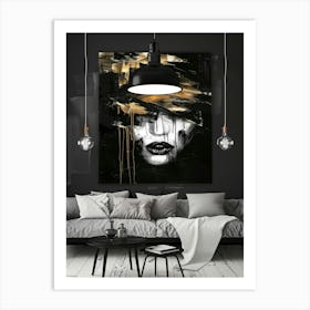 Black And Gold Painting 14 Art Print