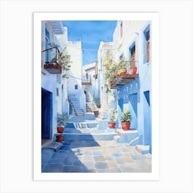 Blue Houses In Chefchaouen Art Print