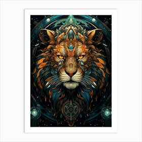 Psychedelic Lion Art Print