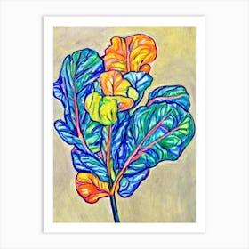 Chard 3 Fauvist vegetable Art Print