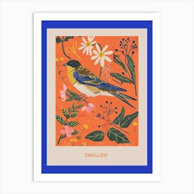 Spring Birds Poster Swallow 3 Art Print