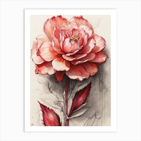 Red Rose Art Print