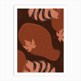 Autumn Leaves Pattern Art Print