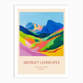 Colourful Abstract Durmitor National Park Montenegro 3 Poster Art Print