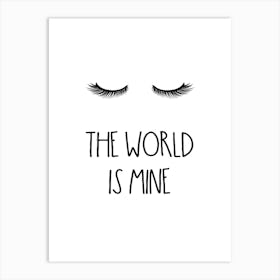 My World Lashes Quote Art Print