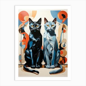 Two Cats 5 Art Print