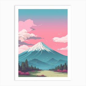 Mount Fuji Japan Travel Illustration 3 Art Print