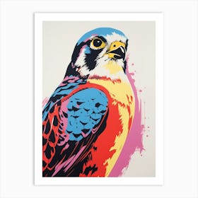 Andy Warhol Style Bird American Kestrel 4 Art Print