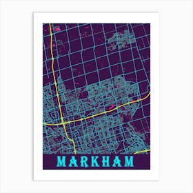 Markham Map Poster 1 Art Print