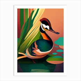 Wood Duck Pop Matisse Bird Art Print