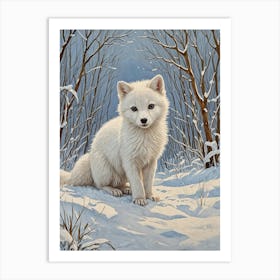 Little Arctic Fox no1 Art Print