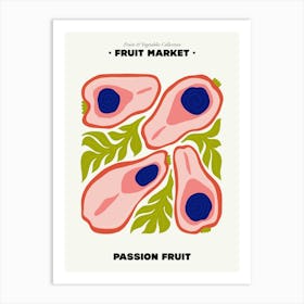 The Fruit Market Passion Fruit Illustration Maximalist Art Print