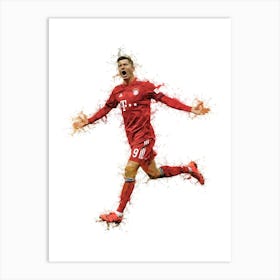 Robert Lewandowski Watercolor Art Print