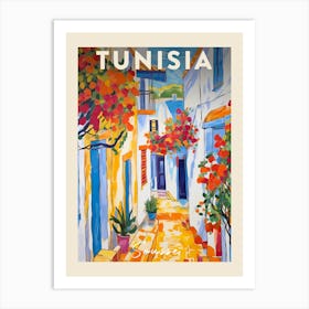 Sousse Tunisia 2 Fauvist Painting Travel Poster Art Print