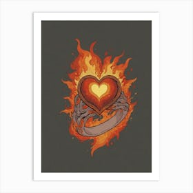 Heart Of Fire 21 Art Print