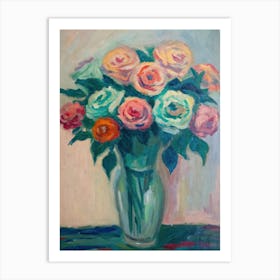 Henri Matisse Roses In A Vase 1 Art Print